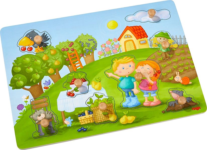 Haba Steckpuzzle Obstgarten, 8 Puzzleteile günstig online kaufen