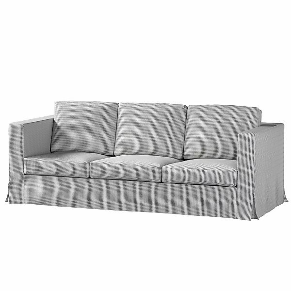 Bezug für Karlanda 3-Sitzer Sofa nicht ausklappbar, lang, schwarz-beige, Be günstig online kaufen