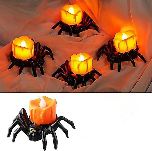 autolock Kerzenleuchter Halloween Spinne Kerzenlicht - 10 Stück LED Hallowe günstig online kaufen