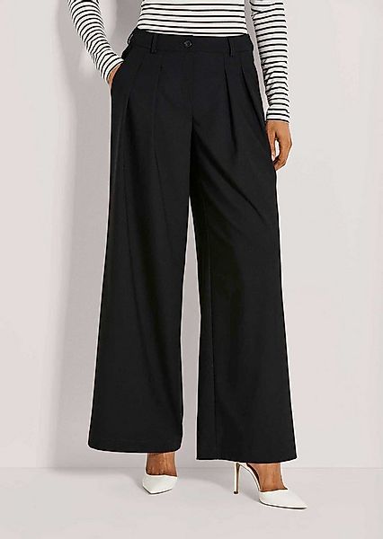 MADELEINE Bundfaltenhose Elegante Palazzohose mit weitem Bein Businesshose günstig online kaufen