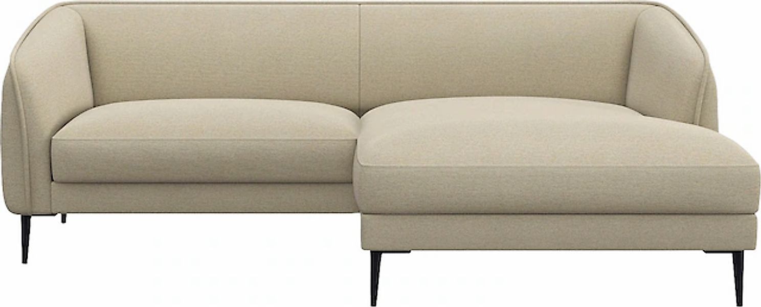 FLEXLUX Ecksofa »Belle Designsofa, bequem durch Kaltschaum im Sitz«, Skandi günstig online kaufen