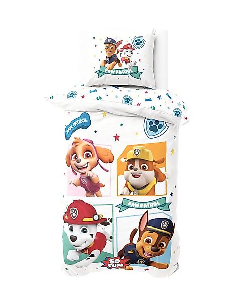 MTOnlinehandel Kinderbettwäsche Paw Patrol in 135x200+80x80 cm Biber/ Flane günstig online kaufen