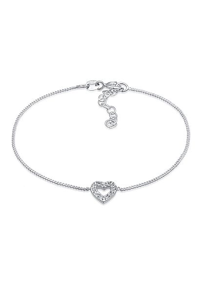 Elli Armband Herz Romantik Weiß 925 günstig online kaufen