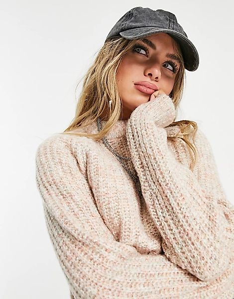 Only – Pullover in Rosa mit Space-Dye-Design günstig online kaufen