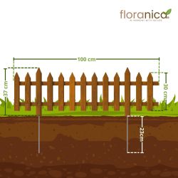 Floranica Zierzaun Vorgartenzaun Steckzaun Gartenzaun Zierzaun günstig online kaufen