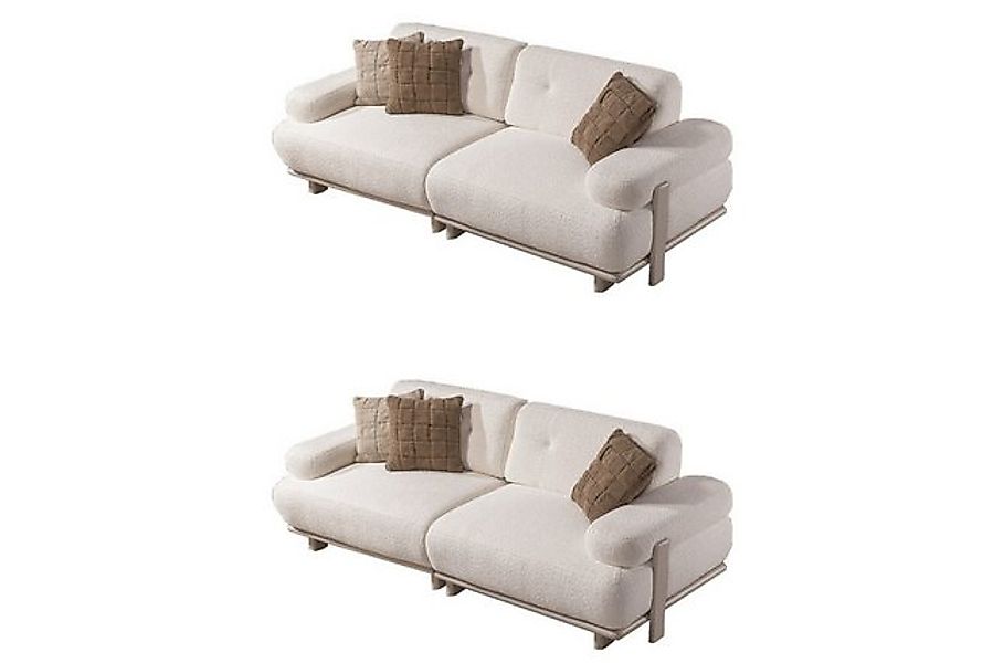 Villa Möbel Polstergarnitur Bully Creme Sofa Set, (Set, 2-tlg), mit Relax-/ günstig online kaufen