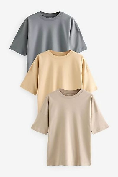 Next T-Shirt 3er-Pack Oversized Fit Langarmshirts (3-tlg) günstig online kaufen