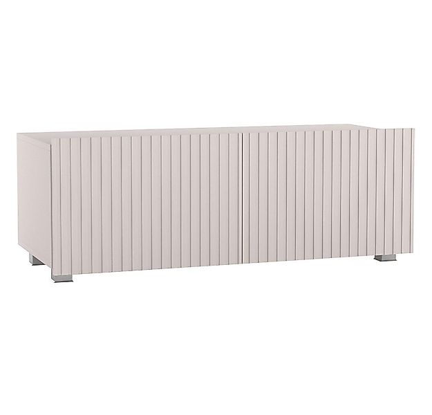 Lomadox Lowboard KEMPTEN-132, in kaschmir, Rillenfront, 100cm breite, Softc günstig online kaufen