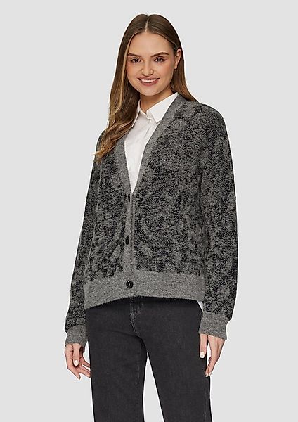 s.Oliver Cardigan Strickjacke Gemusterter Cardigan mit Glitzergarn günstig online kaufen