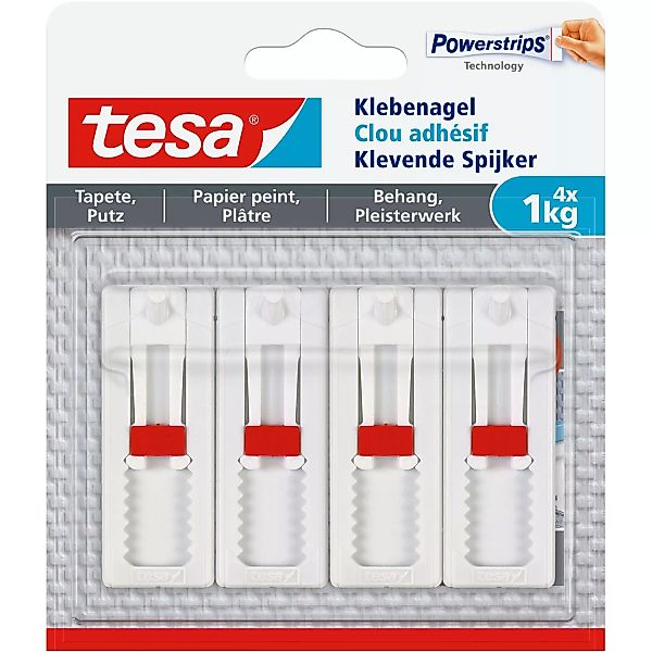 Tesa Klebenagel für Tapeten und Putz verstellbar (max. 1 kg) günstig online kaufen