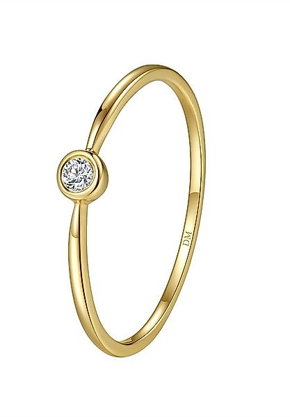 Dear Me Diamantring Damen 585er Gold, Verlobungsring Echt Gold Massiv, Trau günstig online kaufen