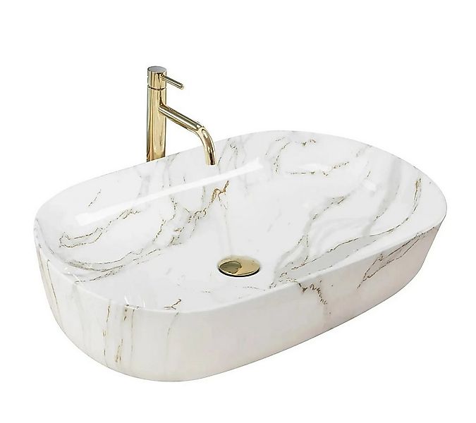 GTM Design Aufsatzwaschbecken NADIA Modern Waschbecken Oval günstig online kaufen