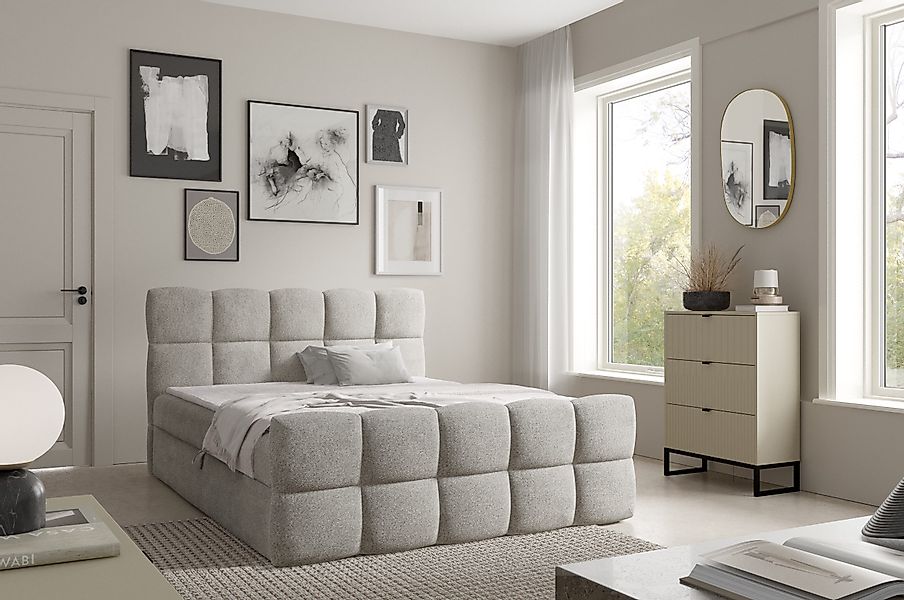yourhouse24 Boxspringbett Valentino mit 2 Bettkästen, günstig online kaufen