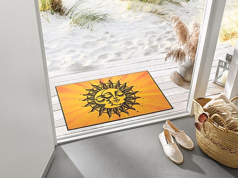 wash+dry by Kleen-Tex Fußmatte »Kiss the sun«, rechteckig, 7 mm Höhe günstig online kaufen