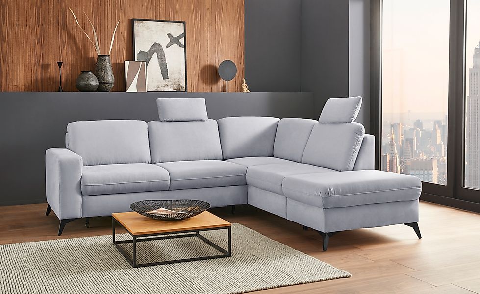Places of Style Ecksofa »Lolland L-Form«, Wahlweise mit Bettfunktion und St günstig online kaufen