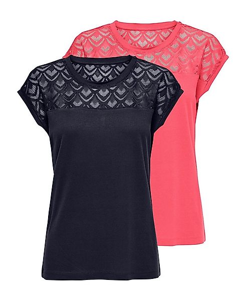 ONLY Kurzarmshirt ONLNICOLE LIFE S/S MIX TOP 2 PACK CS JRS (Packung, 2-tlg. günstig online kaufen