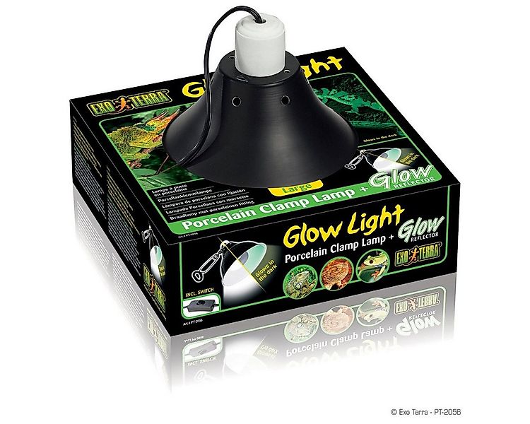 Exo Terra Terrarienleuchte Glow Light - Porzellan-Klemmlampe und Leuchtrefl günstig online kaufen