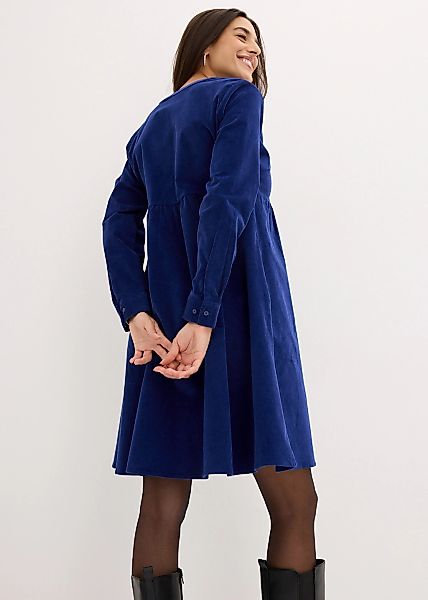 bonprix Midikleid "Kleid aus Baumwollcord" für entspannten Look, aus weiche günstig online kaufen