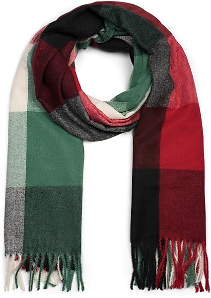 styleBREAKER Modeschal Weicher karierter Schal mit Fransen, (1-St) günstig online kaufen
