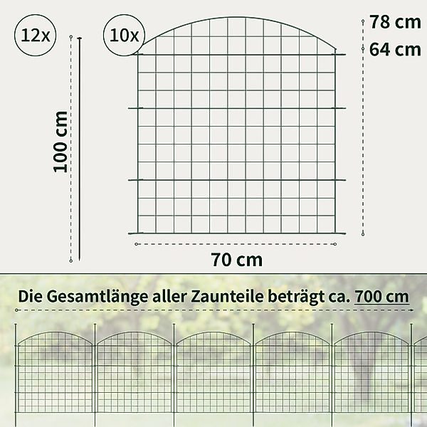 VERDOBA Zaun Teichzaun Gartenzaun Hundezaun - günstig online kaufen