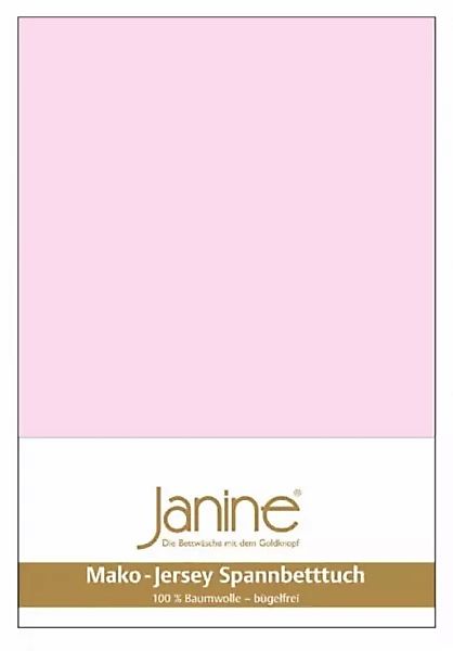 Janine Janine Spannbetttuch Mako-Feinjersey 5007 zartrosa (11) Größe:  150x günstig online kaufen