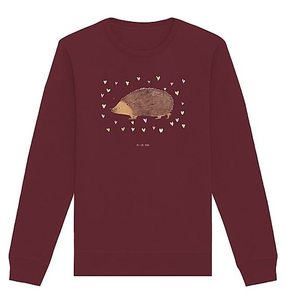 Mr. & Mrs. Panda Longpullover Igel Herzen Größe S - Burgundy - Geschenk, Ku günstig online kaufen