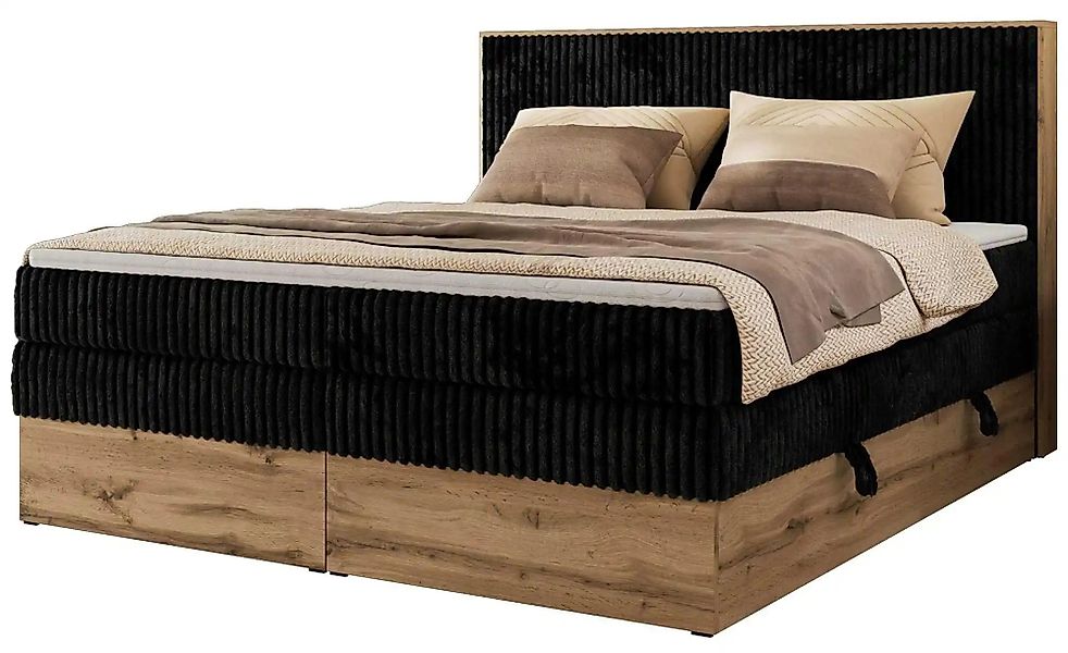 Boxspringbett mit Bettkasten Wood Classic King ¦ schwarz ¦ Maße (cm): B: 16 günstig online kaufen
