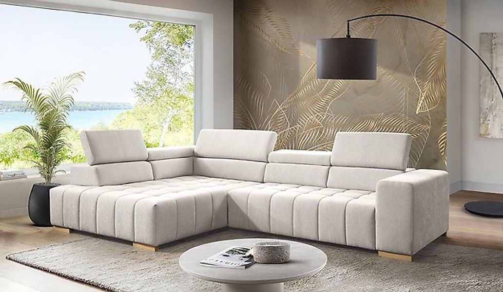 exxpo - sofa fashion Ecksofa »Elianos, hoher Sitzkomfort, aufwendige Kreuzs günstig online kaufen