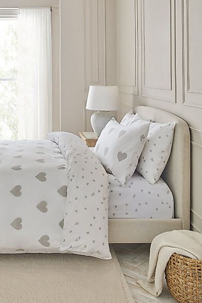 Next Bett-Set Wendbarer Bettbezug und Kissenbezug mit Herzmotiv, Bezug: Pol günstig online kaufen