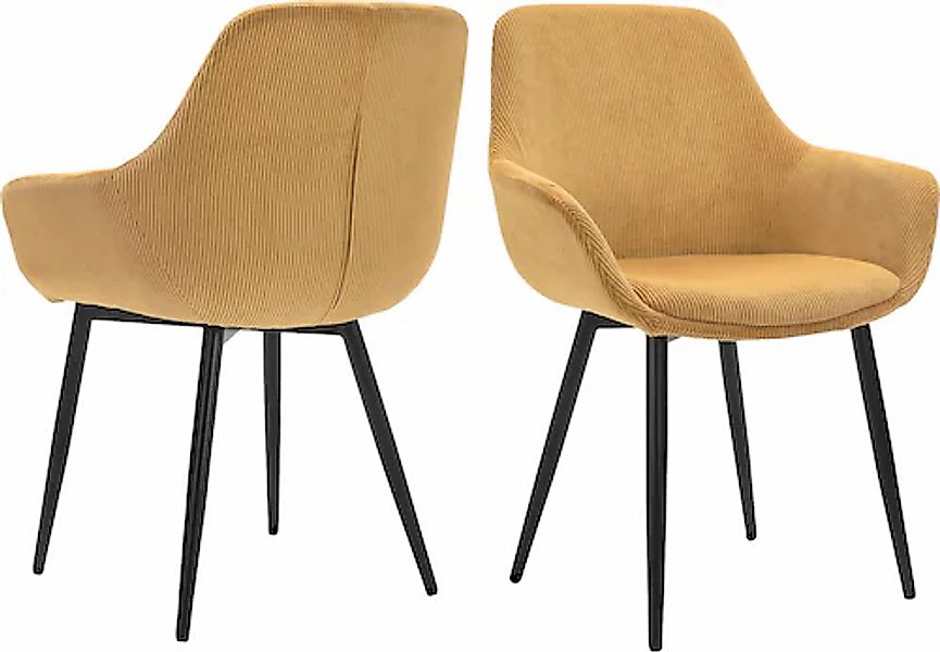 SalesFever Armlehnstuhl, (Set), 2 St., Strukturstoff, Bezug in Cord-Optik günstig online kaufen