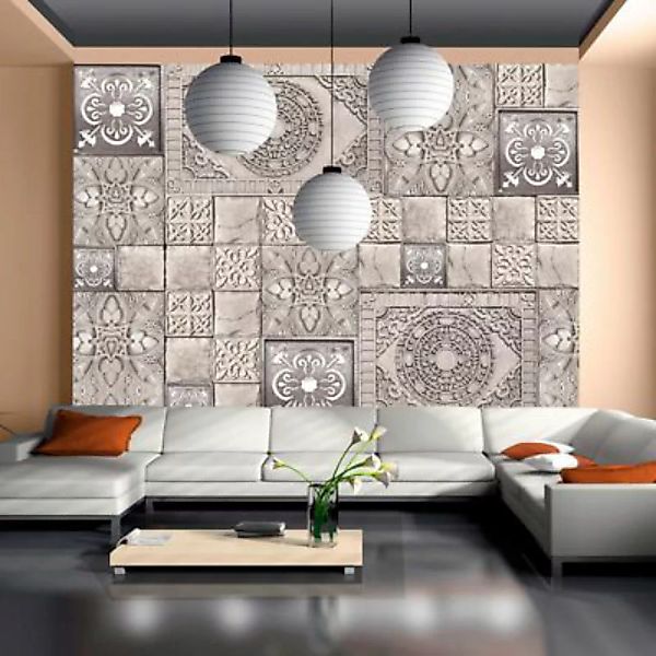 artgeist Fototapete Stone tile beige Gr. 350 x 245 günstig online kaufen