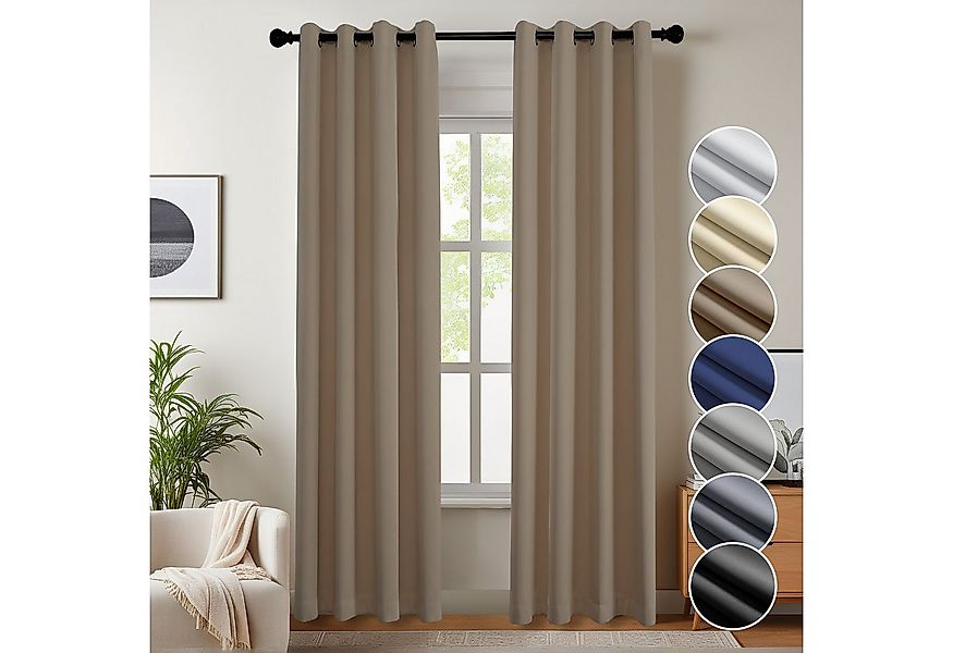 Simloveve Vorhang Gardinen Wärmeisolierende Schlafzimmer Blackout Curtain L günstig online kaufen