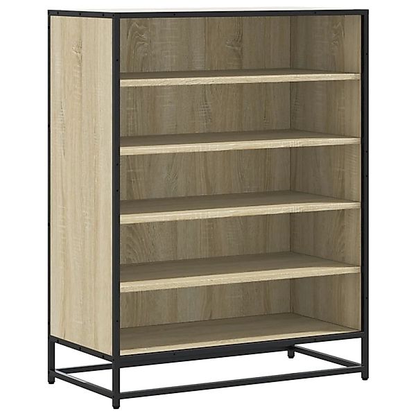 vidaXL Schuhschrank Sonoma Eiche 75x38x97,5 cm Holzwerkstoff Metall 3300871 günstig online kaufen