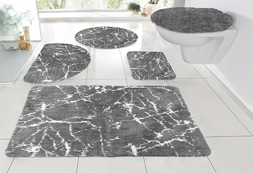 my home Badematte »Marble« Höhe 15 mm rutschhemmend beschichtet fußbodenhei günstig online kaufen
