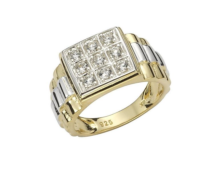 Vivance Fingerring 925 Silber zweifarbig Zirkonia weiß günstig online kaufen