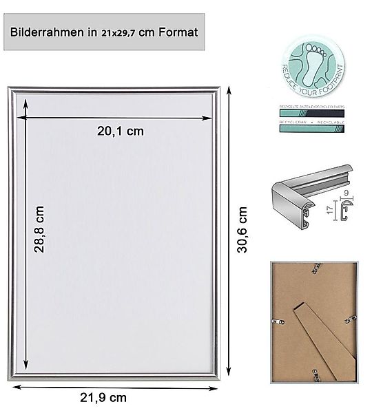 IDEAL TREND Bilderrahmen 2er 3er 5er Pack Bilderrahmen Kunststoff Lifestyle günstig online kaufen