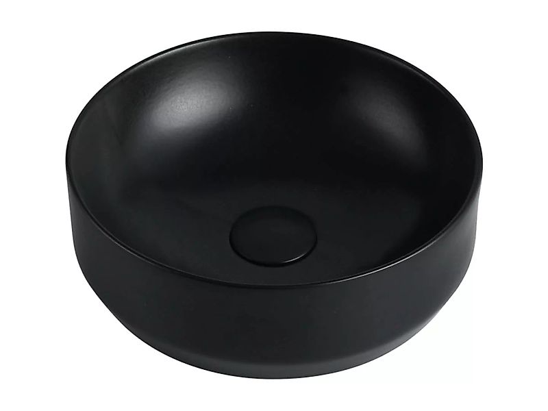 Aufsatzwaschbecken - Keramik - Schwarz matt - 36 cm - KANELLE günstig online kaufen