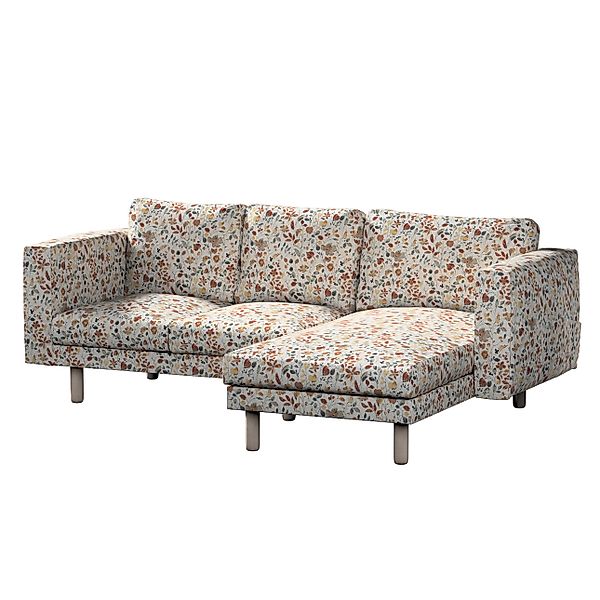 Bezug für Norsborg 3-Sitzer Sofa mit Recamiere, orange-grün, Norsborg Bezug günstig online kaufen