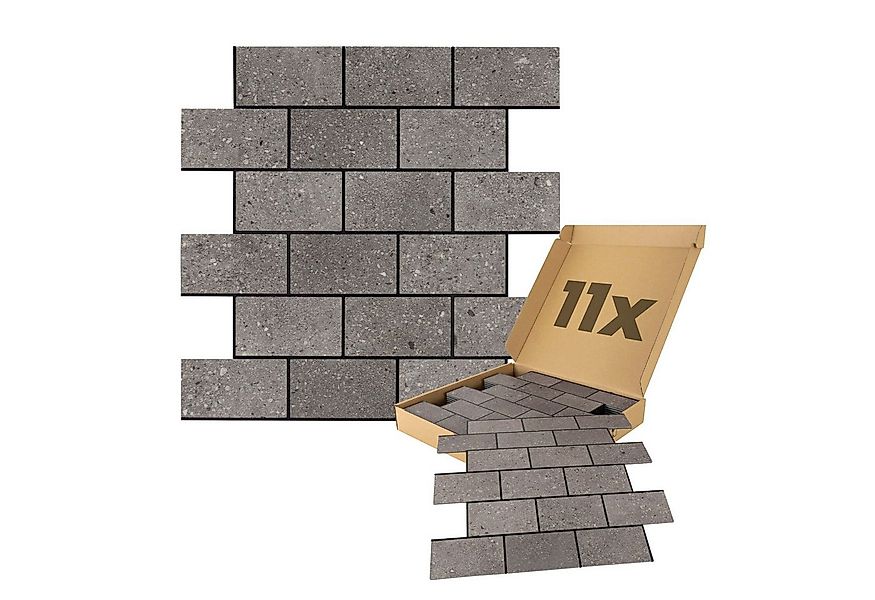 Dalsys Wandpaneel 0,87m² 11 Stück selbstklebend, BxL: 30.1x26.4 cm, (Grau S günstig online kaufen