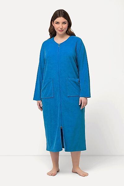 Ulla Popken Bademantel Bademantel 2-Wege-Zipper Frottee günstig online kaufen