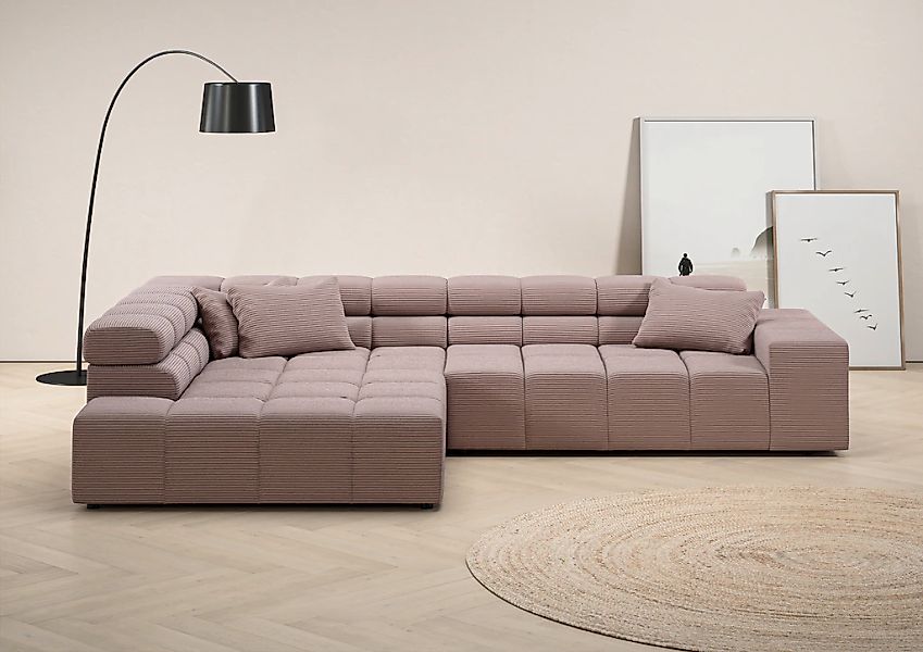 INOSIGN Ecksofa "Ancona incl. Kopfteilverstellung, Breite 319cm, L-Form", w günstig online kaufen