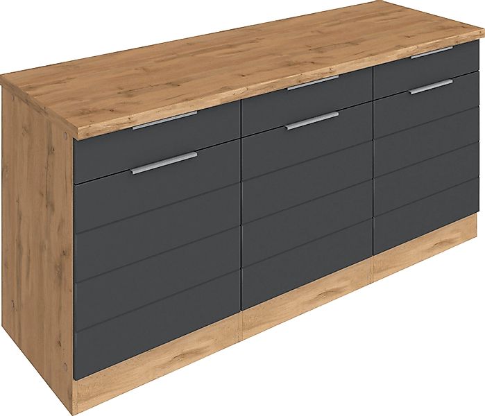 KOCHSTATION Unterschrank "KS-Luhe", 180 cm breit, für viel Stauraum, MDF-Fr günstig online kaufen