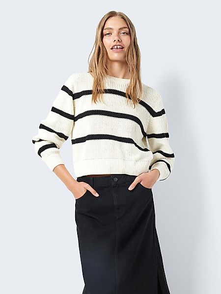 Noisy may Strickpullover "NMMAYSA L/S STRIPE O-NECK KNIT NOOS" günstig online kaufen