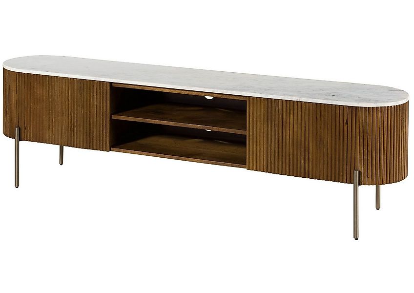 Massivmoebel24 TV-Board (Massivholz), Mango 220x36x51 braun lackiert / Marm günstig online kaufen