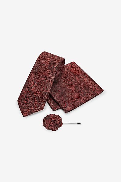Next Krawatte Paisley-Krawatte, Einstecktuch und Krawattennadel günstig online kaufen
