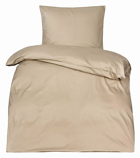 Parent MOON Premium Mako Satin Bettwäsche 100% Baumwolle-beige-Deckenbezug günstig online kaufen