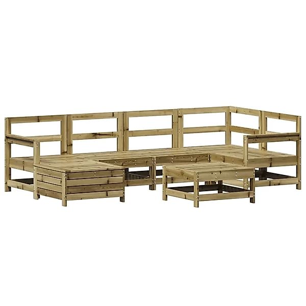 vidaXL 7-Tlg Garten-Sofagarnitur Kiefernholz Imprägniert 3250959 günstig online kaufen