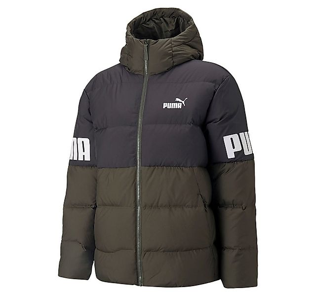 PUMA Winterjacke Power Hooded Down Puffer dunkelgrün Herren günstig online kaufen