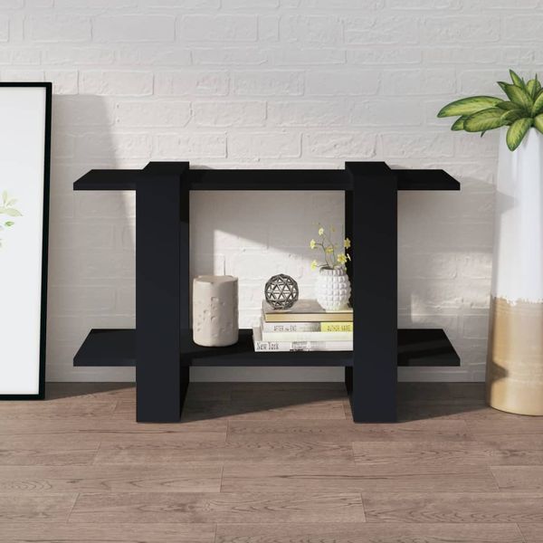 vidaXL Bücherregal Bücherregal/Raumteiler Schwarz 80x30x51 cm, günstig online kaufen