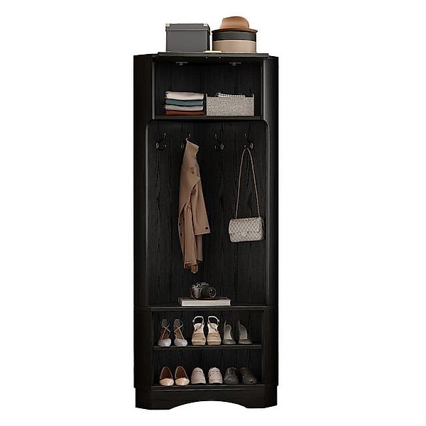 Odikalo Garderobenschrank Schrank Flurgarderobe Kleiderschrank Eckschrank K günstig online kaufen